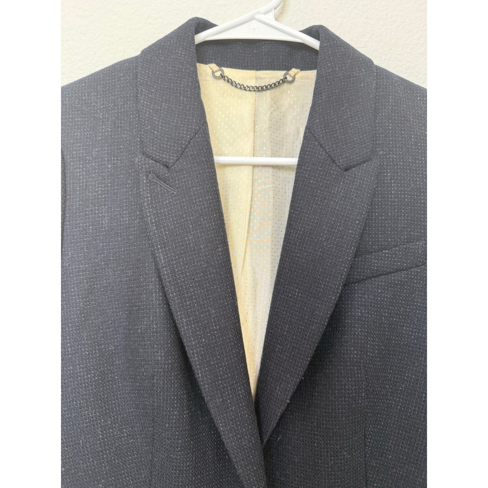 Jigsaw Womens Jacket 6 Navy Wool Tailored Blazer Single‎ Button Work Business - Picture 3 of 10